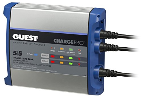 Guest 2707A Guest On-Board Battery Charger 8A / 12V, 2 Bank, 120V Input