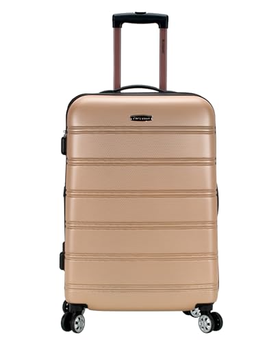 Rockland Melbourne Hardside Expandable Luggage with Spinner Wheels, 2TONENAVY, 2 Piece (20/28)