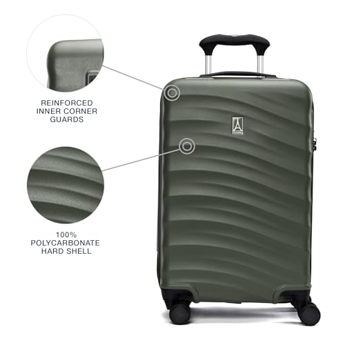 Travelpro Maxlite Air V2 Hardside Expandable Carry on Luggage, 8 Spinner Wheels, Lightweight Hard Shell Suitcase, TSA lock, Black, Carry On 21-Inch