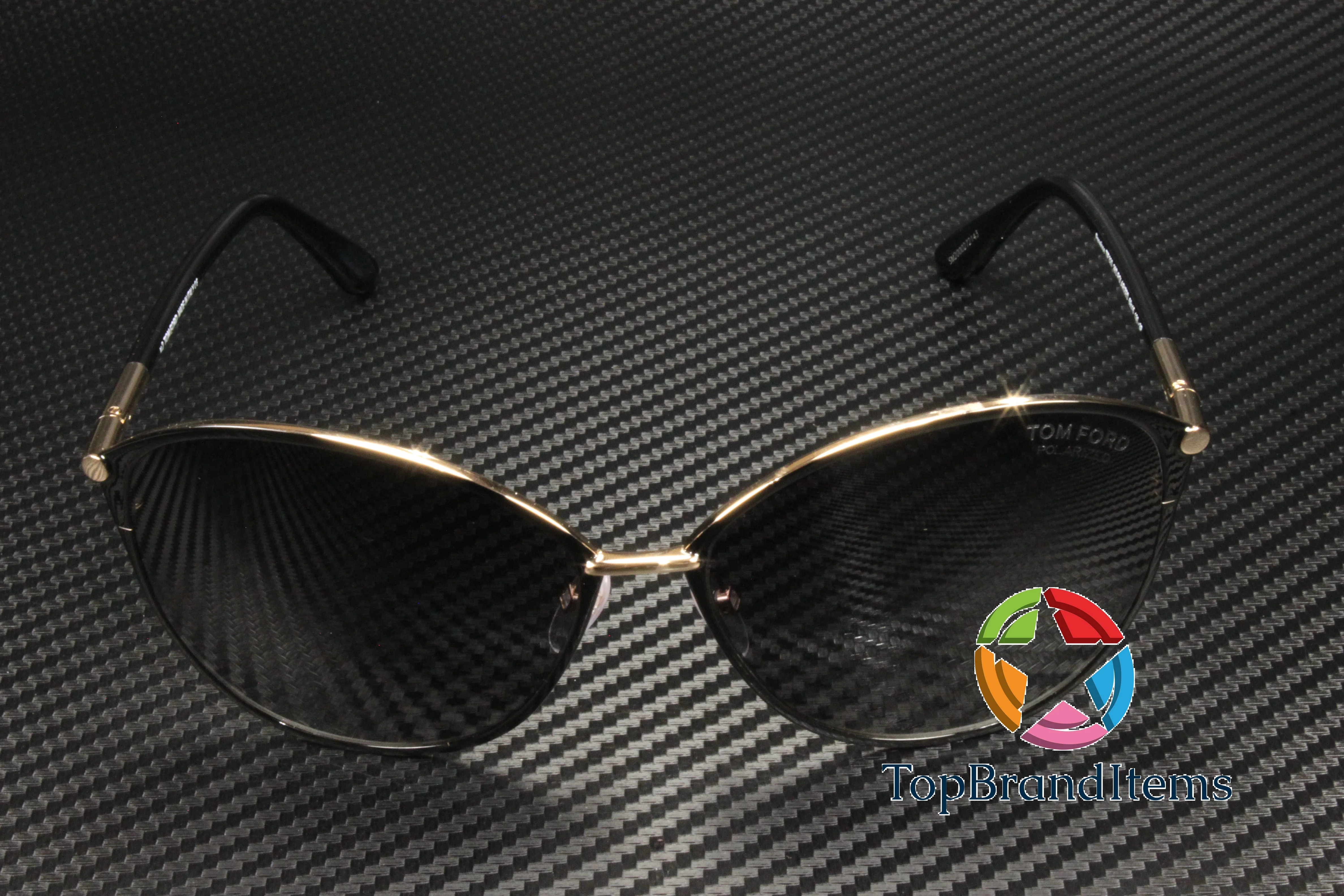 Sunglasses Tom Ford FT 0320 Penelope 28D Shiny Rose Gold, Black Coating / Smoke