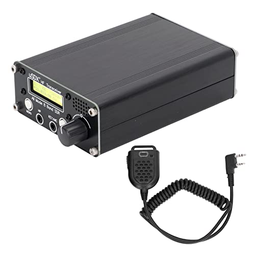 Radio Transceiver 8 Band Radio Transceiver LCD SDR Full Mode HF SSB QRP Transceiver with BNC Antenna Connector for Communication Distance HF Radio Transceiver QRP Transceiver(US standard 100-240v)