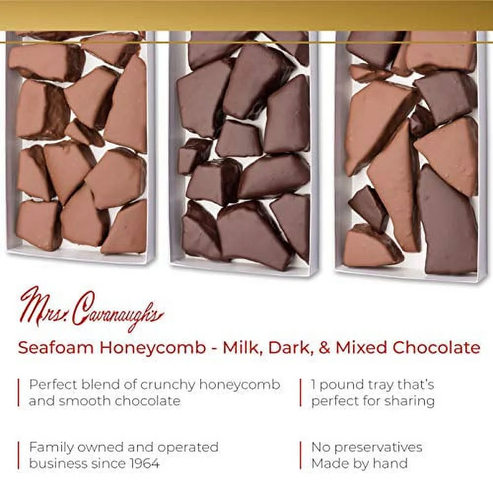 14 Oz Seafoam Honeycomb Milk Chocolate **Product Fragile Could Be Damaged During Shipping We Will Not Replace**