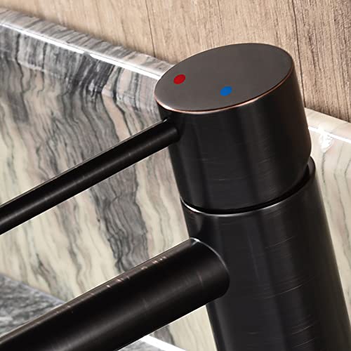 Brushed Gold Vessel Sink Faucet with Pop Up Drain and Supply Lines, Stainless Steel Gold Vanity Faucet Single Hole, JXMMP Single Handle Bathroom Faucet Gold, JXM1001BG