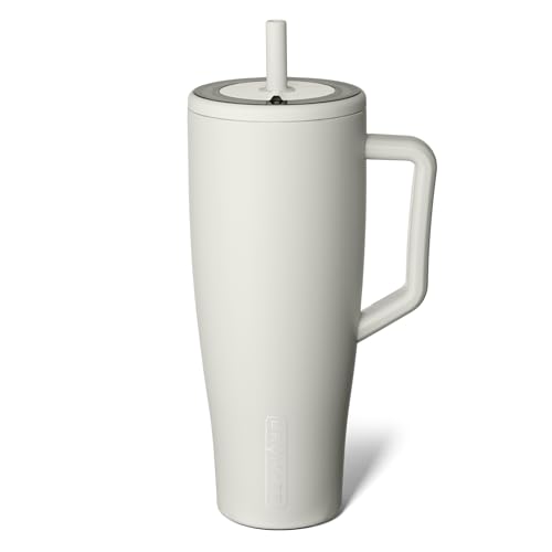 BrüMate Era 40 oz Tumbler with Handle and Straw | 100% Leakproof Insulated Tumbler with Lid and Straw | Made of Stainless Steel | Cup Holder Friendly Base | 40oz (Nightfall Blue)