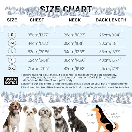 BRKURLEG Black Dog Coat with Harness, Dog Winter Jacket, Dogs Onesie Body Warm Jackets, Small Dogs Winter Coats Reflective Windproof Warm Cold Weather Coats, Pet Waterproof Jacket Hiking XL