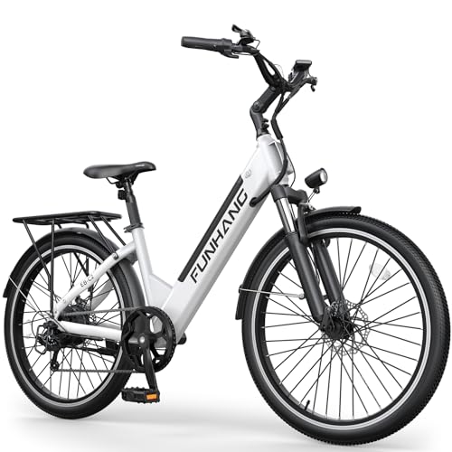 Electric Bike for Adults, 1000W Peak Ebike, 50Miles 21.7MPH Step Thru Electric Bicycle, 26