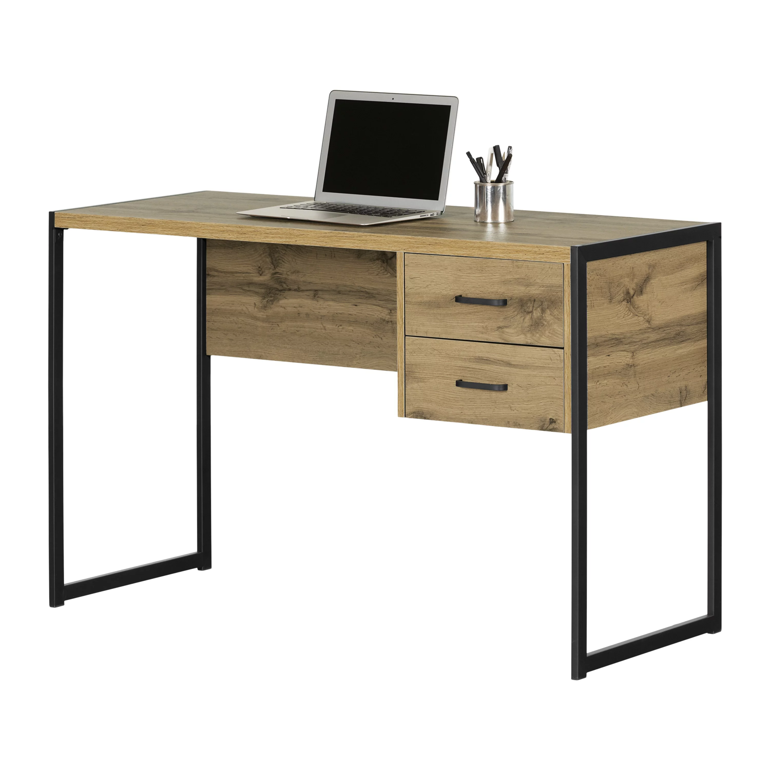 South Shore Mezzy, Urban Modern Computer Desk, Nordik Oak
