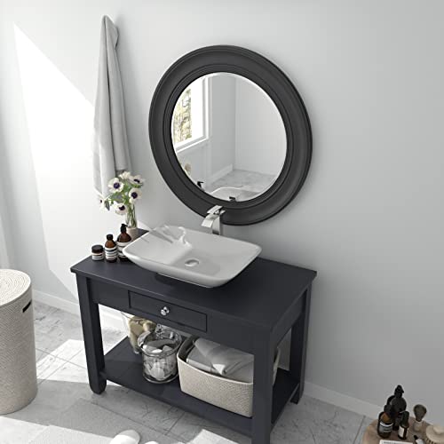 BWE Vessel Sink Faucet Modern Waterfall Chrome Single Hole Bathroom Faucet Single Handle with Pop up Drain Without Overflow Assembly Vanity Basin Bath Sink Faucets Mixer Tap