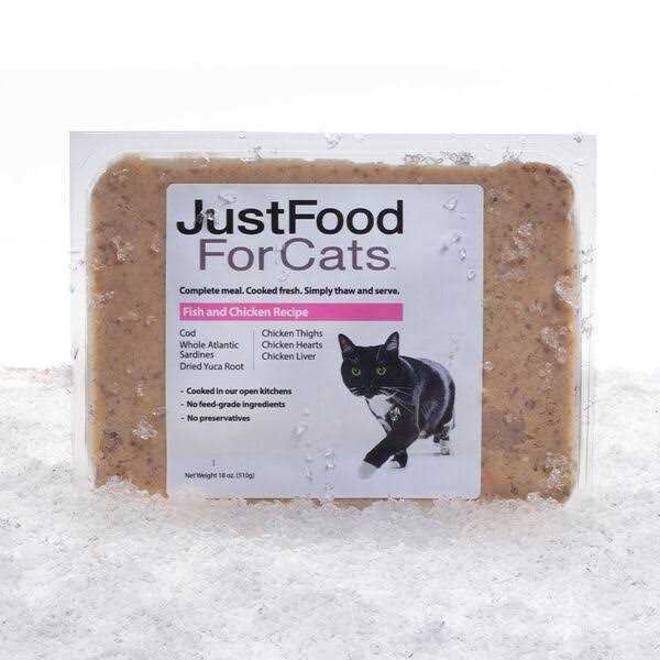 JustFoodForDogs Just Food for Cats Fish & Chicken Recipe Fresh Frozen Cat Food - Pet Supplies online store