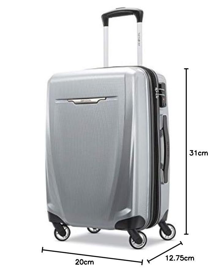 Samsonite Winfield 3 DLX Hardside Expandable Luggage with Spinners, Silver, Carry-On 20-Inch
