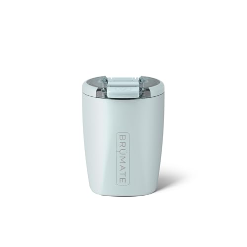 BrüMate Rocks 100% Leak-Proof 12oz Insulated Lowball Cocktail & Whiskey Tumbler - Double Wall Vacuum Stainless Steel - Camping, Travel Tumbler & Cocktail Glass (Matte Black)