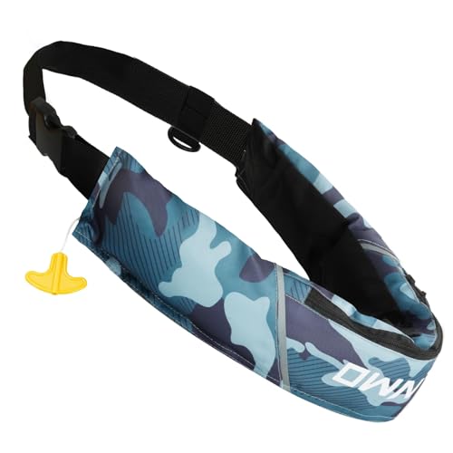 Owntop Manual Inflatable Belt Pack, Adults Swim Jacket with Blowpipe & Whistle, 24g CO2 Cylinder Included, Low Profile for Kayaking, Fishing, Paddle Sports