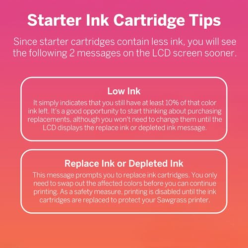 Sawgrass SG500 Sublimation Printer Starter Bundle | Includes Professional Dye-Sublimation Printer, SubliJet UHD Inks & TruePix Sublimation Paper | Wi-Fi Connectivity | Create Custom Designs