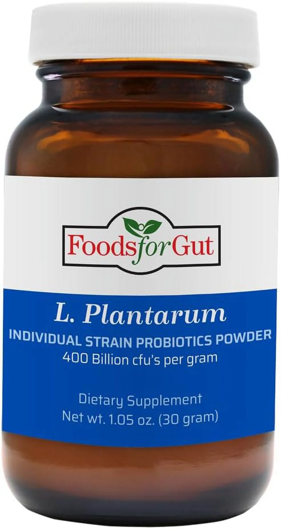 Foods For Gut Lactobacillus Plantarum Probiotic Powder 400 Billion cfu's 30 Gram | Digestive & Immune Support | High Potency | L. Plantarum
