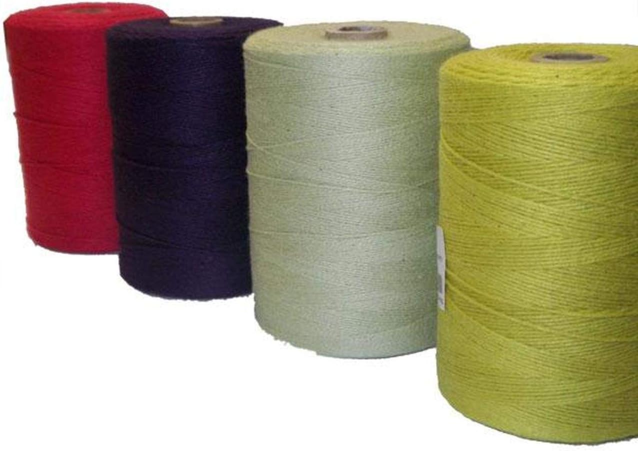 Weaving Thread with Weaving Needles Bundle - Cotton Thread Rug Yarn - Lap Loom warp Thread - Cricket Loom Weaving Shuttle - Hilo para tejer a Crochet - Heather Brown Thread (Yarn and Needles).