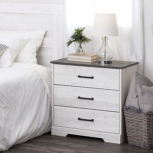 Prepac Sonoma Traditional Tall Nightstand Side Table with 3 Drawers, Functional Tall 3-Drawer Bedside Table 16