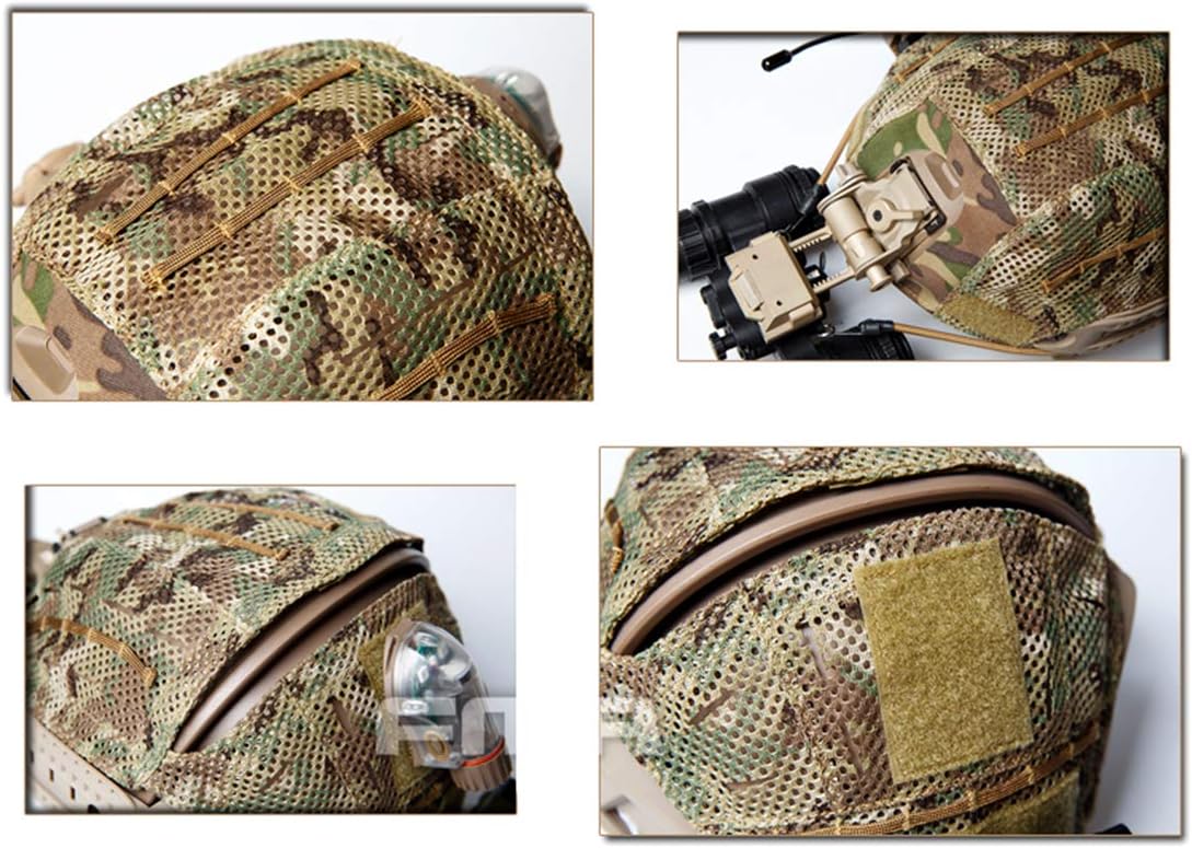 ATAIRSOFT Army Tactical Airsoft Mesh Helmet Cover for AF/CP AirFrame Helmet-Without Helmet (Multicam)