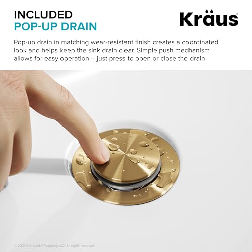 KRAUS Indy Single Handle One Hole Bathroom Sink Faucet in Chrome, KBF-1411CH