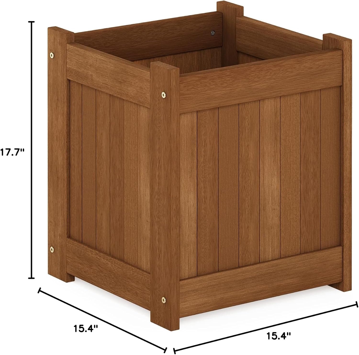 Furinno FG16450 Tioman Hardwood Flower Box, One-Pack, Natural