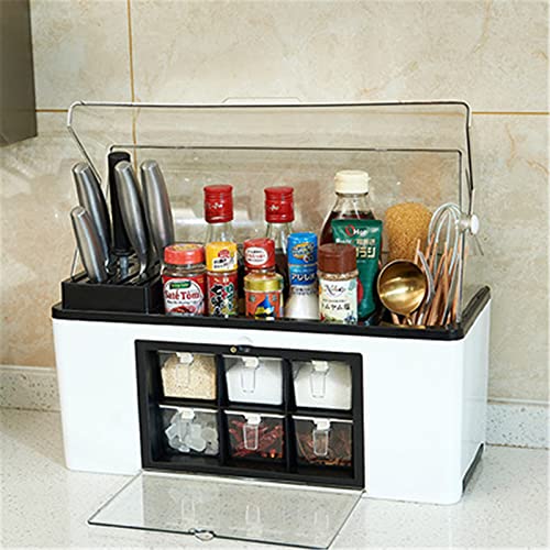Seasoning Rack Kitchen Seasoning Box Shelf Cans Bottle Storage Jars Condiment Container Countertop Spice Rack for Kitchen Pantry