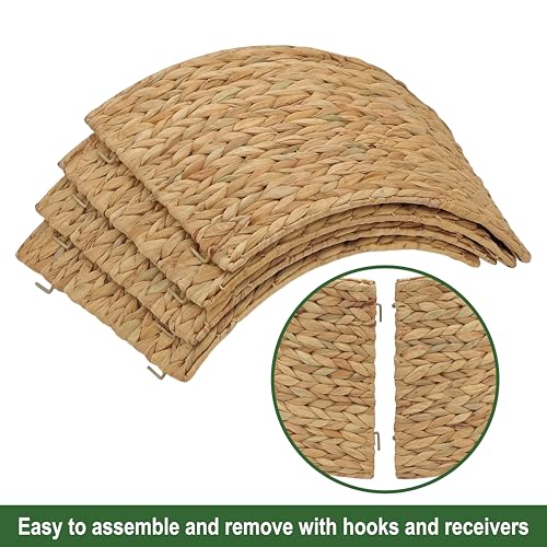 CENBOSS Rattan Christmas Tree Collar, Wicker Tree Skirt & Stand Base Cover (Brown Wash, 24 inch)