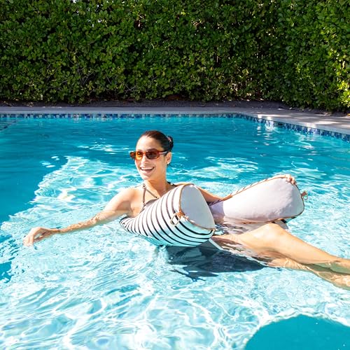 Big Joe Noodle Sling, No Inflation Needed, Pool Float with Armrests, Quick Draining Fabric, Cup Holder