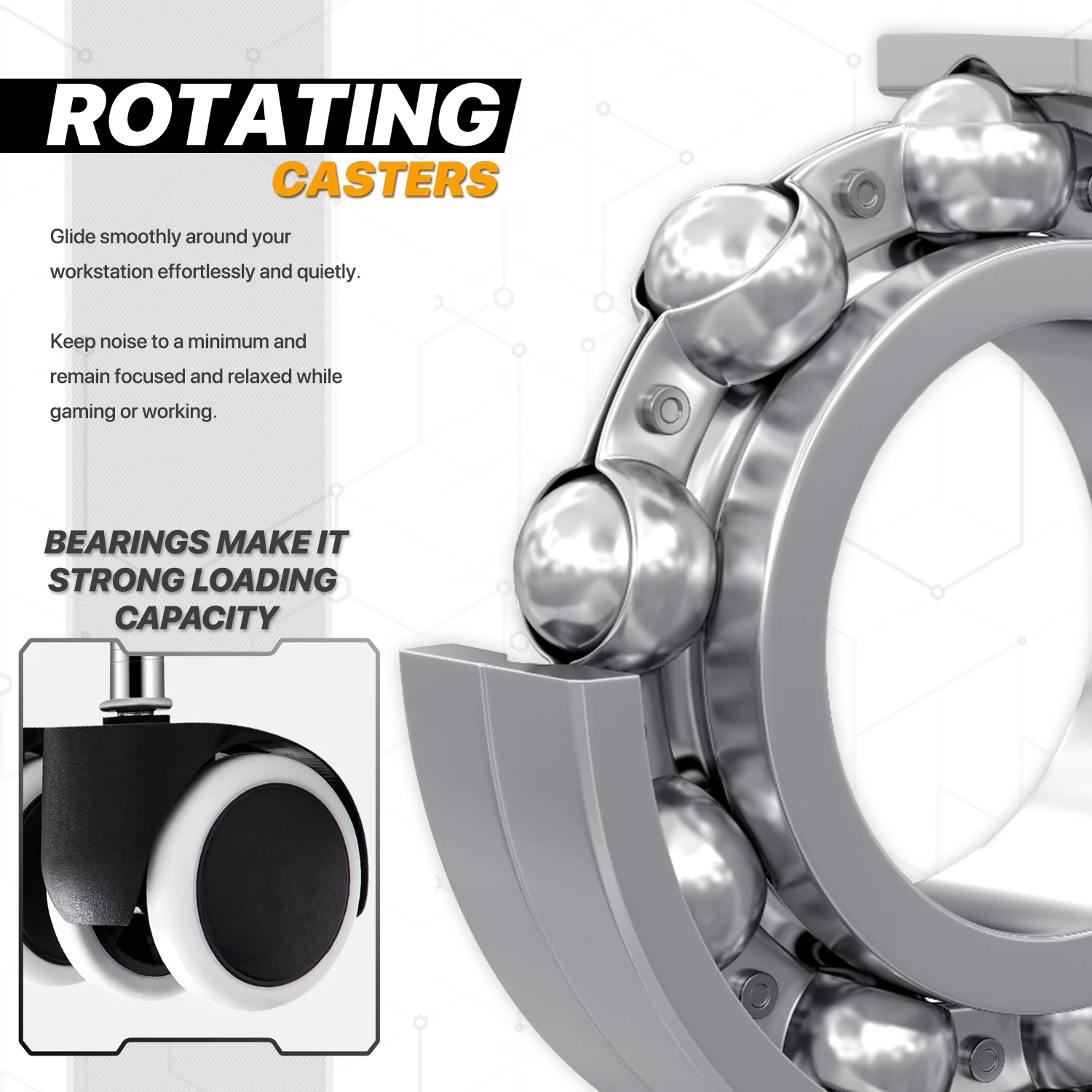 MoNiBloom Office Computer Mesh Task Chair, High Back Rolling Seat with Adjustable Headrest, Black