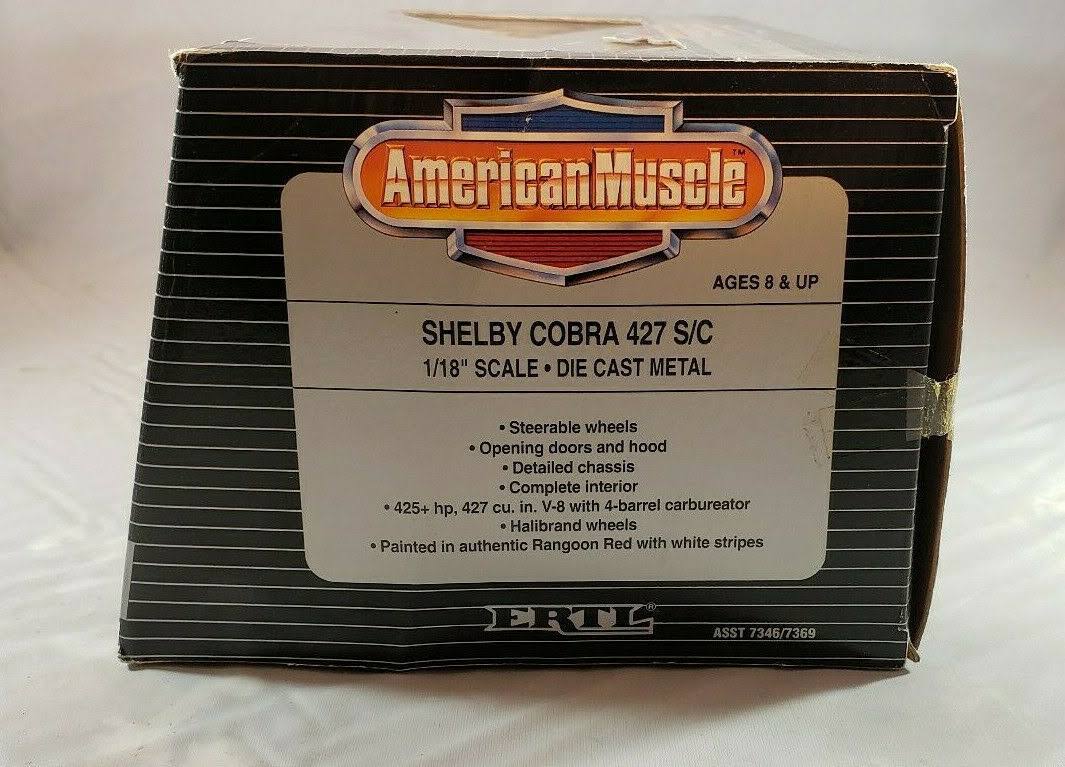 #7369 Ertl American Muscle Shelby Cobra 427 S/C,red 1/18 Scale Diecast Car