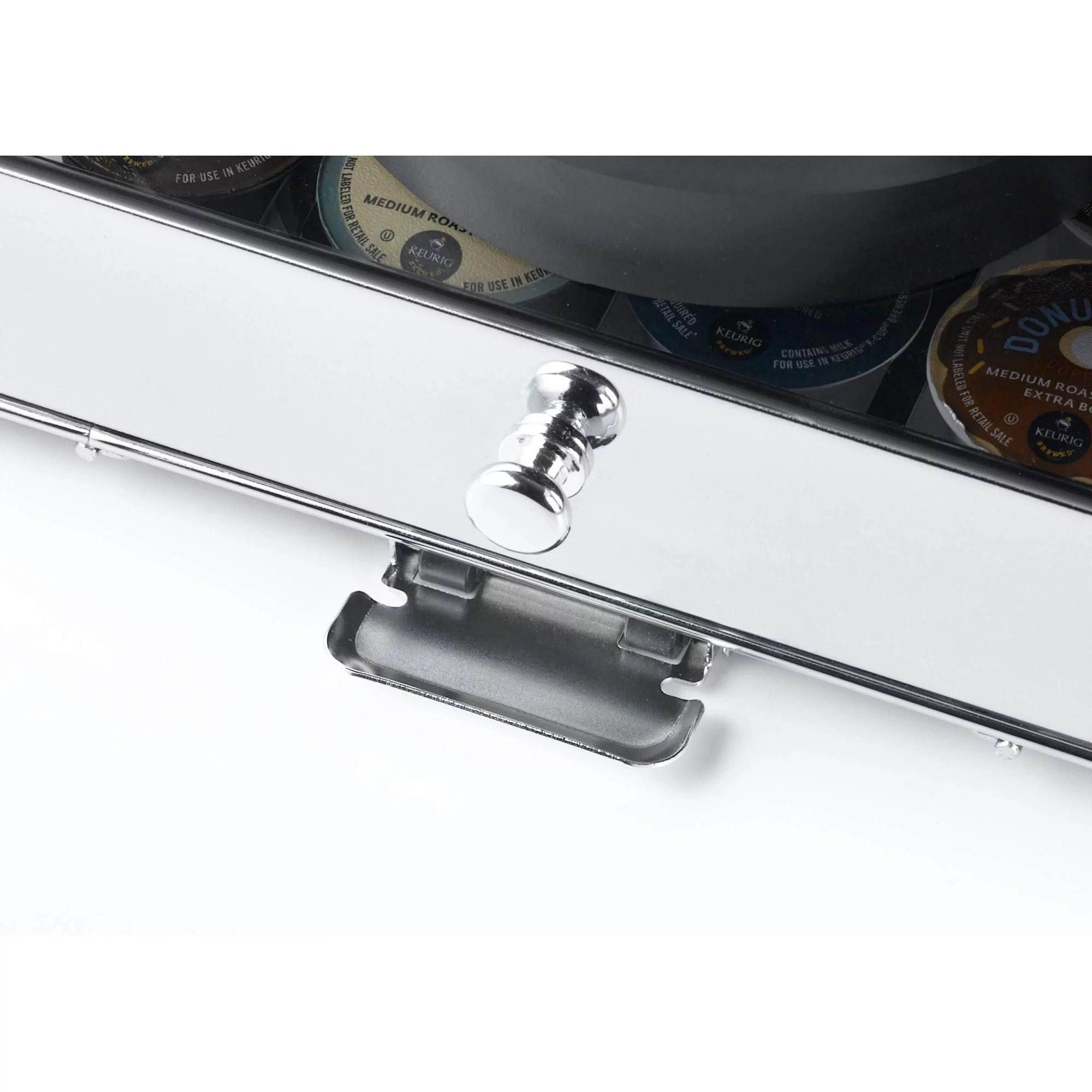 Nifty Keurig Approved Glass Top Rolling Drawer