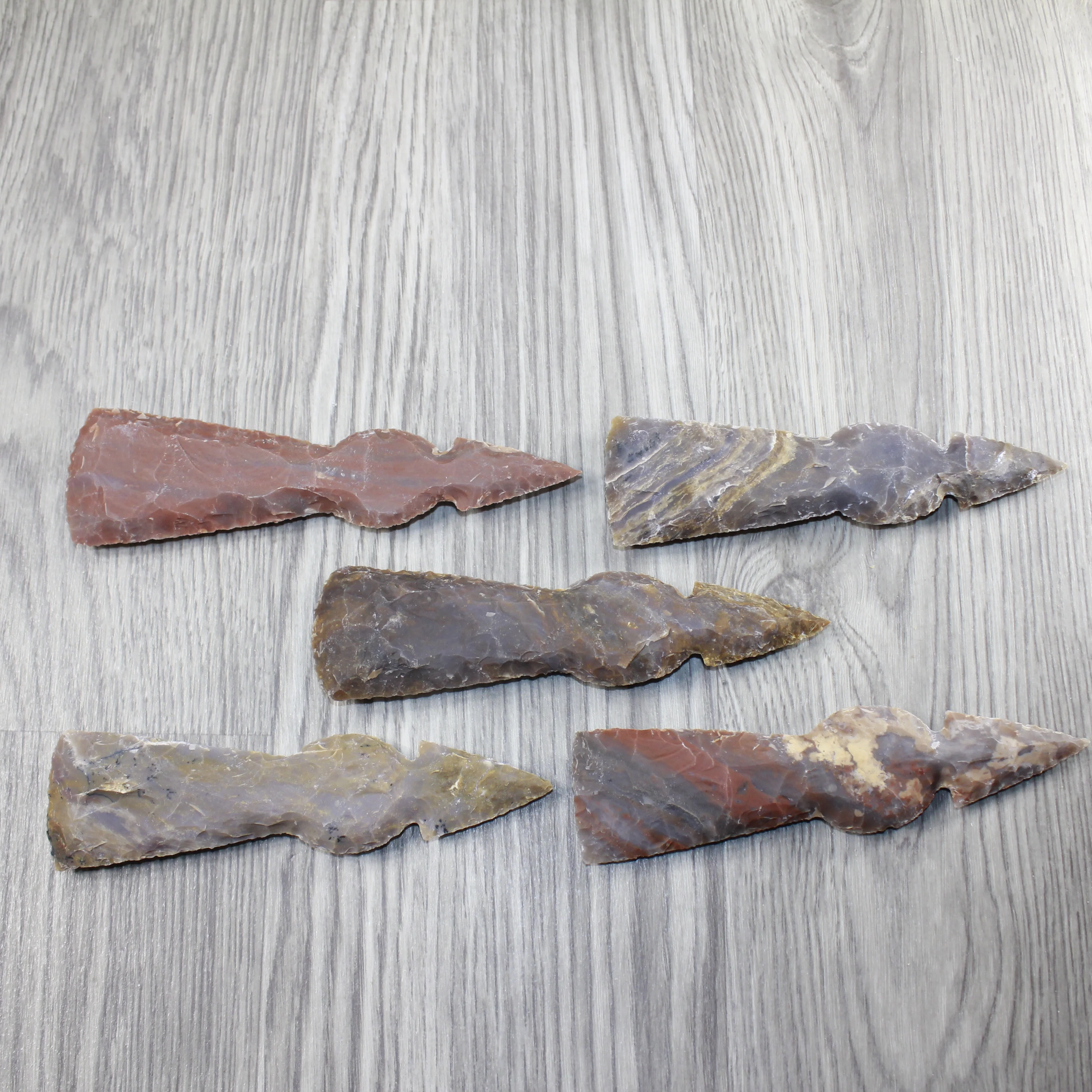 5 Stone Ornamental Tomahawk Heads #9543 Ax Axe Hatchet