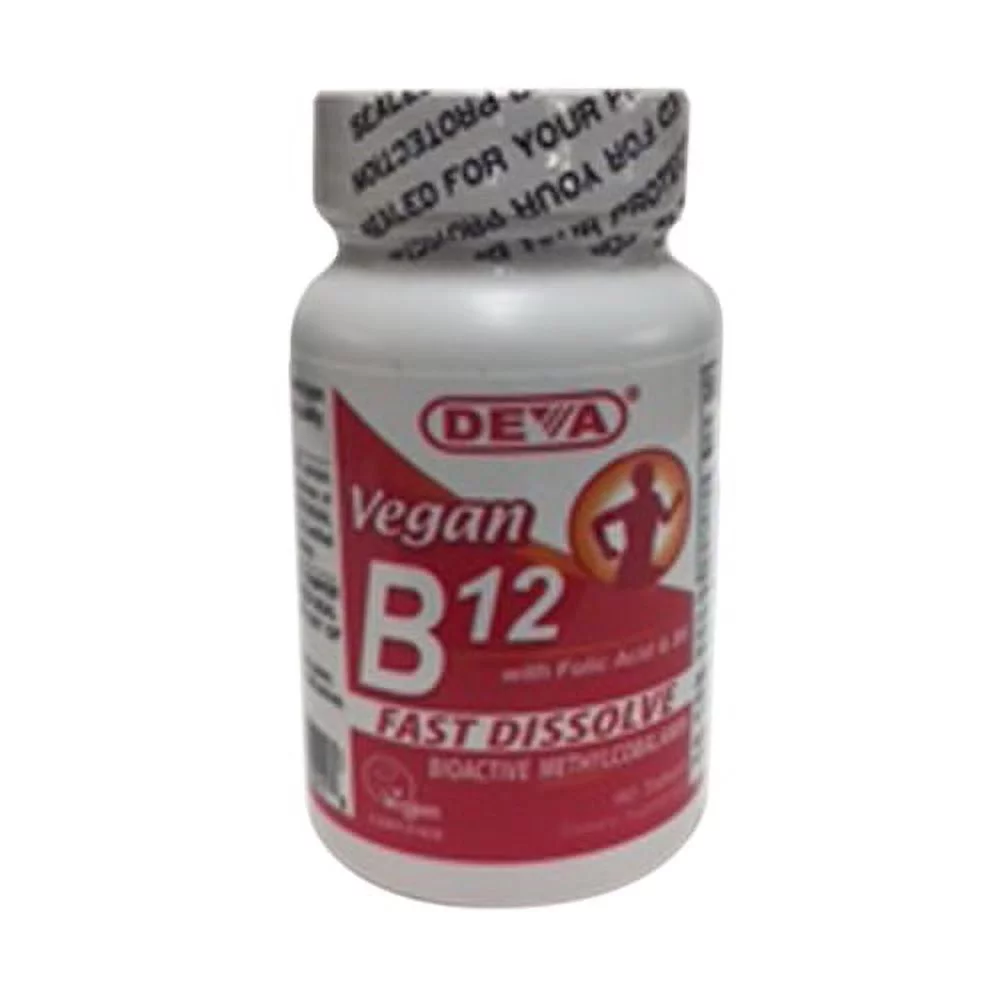 Deva Nutrition Vegan B12 With Folic Acid B6 Sublingual Tablets - 90 Ea, 6 Pack