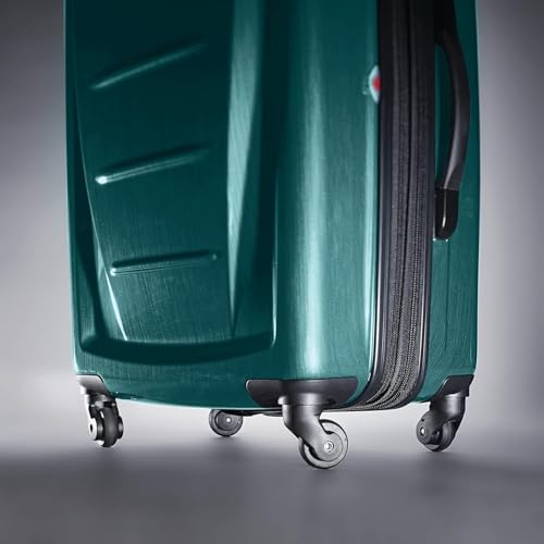 Samsonite Winfield 2 Hardside Expandable Luggage with Spinner Wheels, Brushed Anthracite, Checked-Large 28-Inch