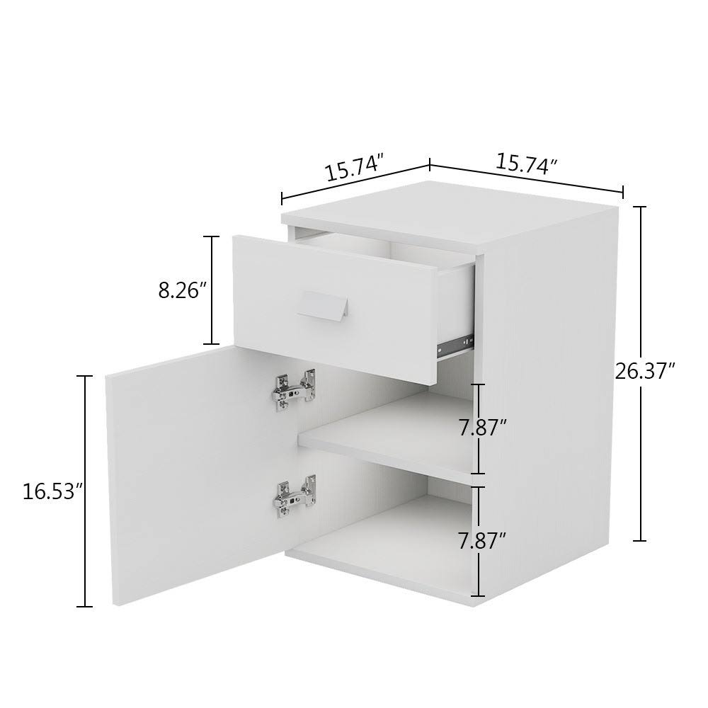 Rotating L-Shaped Computer Writing Desk with File Cabinet - Black