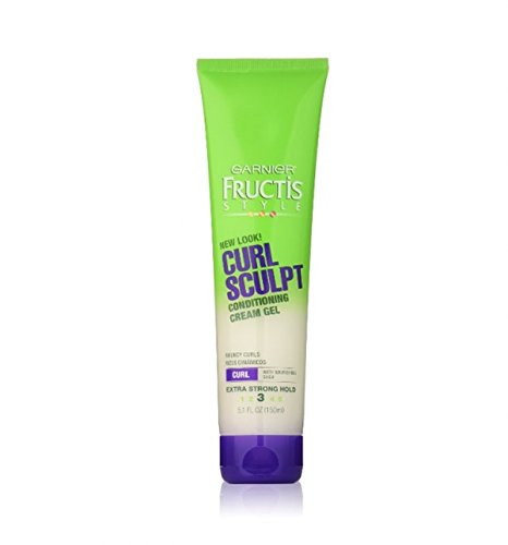 Garnier Fructis Style Curl Sculpt Conditioning Cream Gel for Bounce & Moisture, 5.1 Fl Oz, 1 Count (Packaging May Vary)