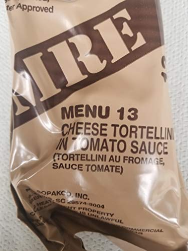 2022 Genuine Military MRE Meals Ready to Eat with Inspection Date 2022 or Newer (Cheese Tortellini in Tomato Sauce)
