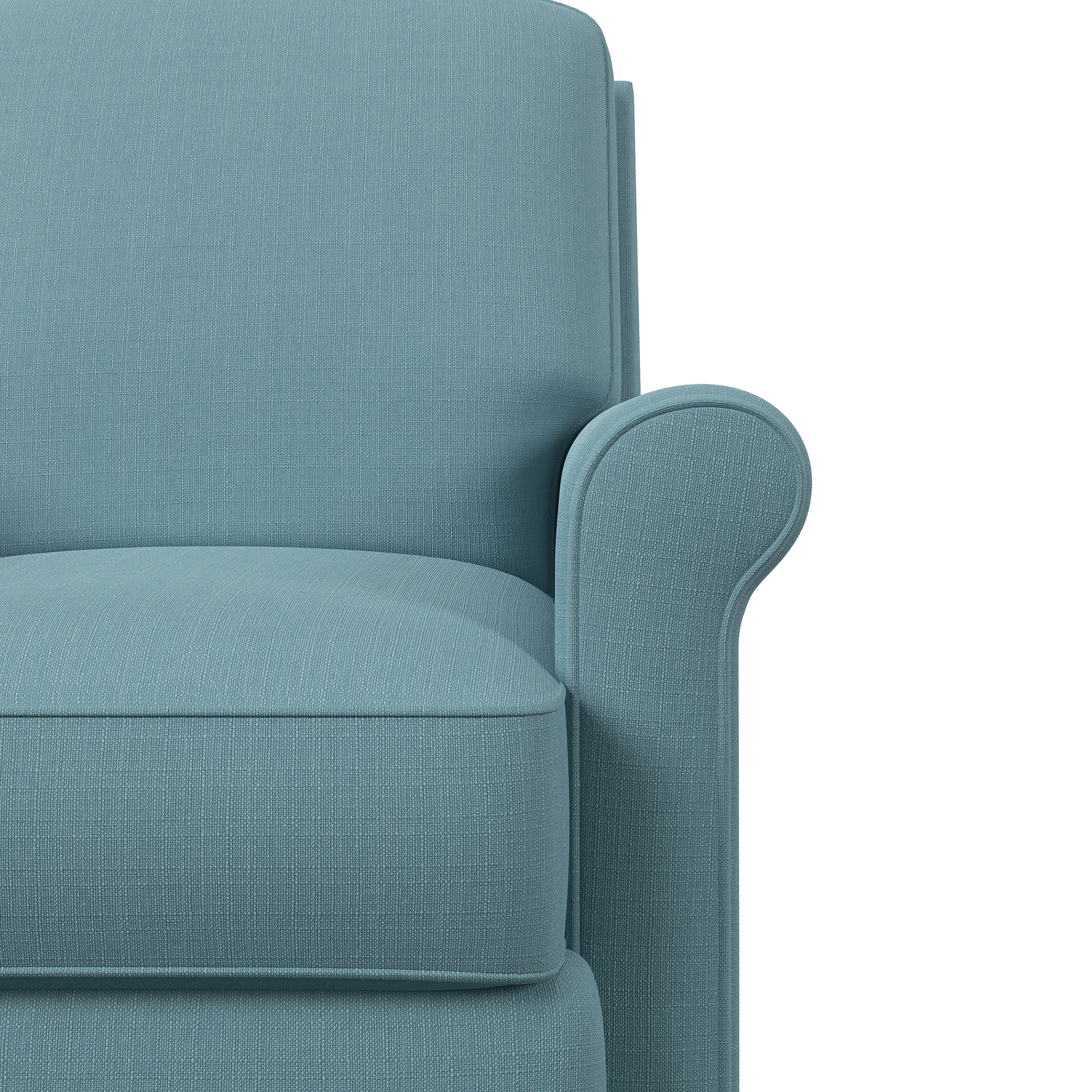 Homesvale Lincoln Push Back Recliner Chair, Sky Blue