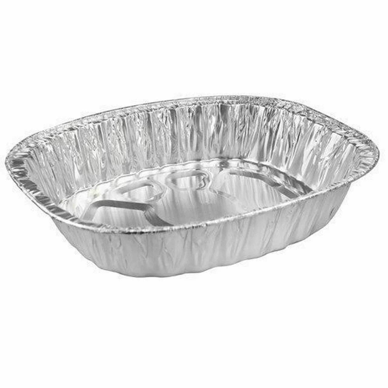 Extra Large Oval Aluminum Disposable Roaster with No Lids L 17 3/4 x W 13 3/4 (250 Qty)
