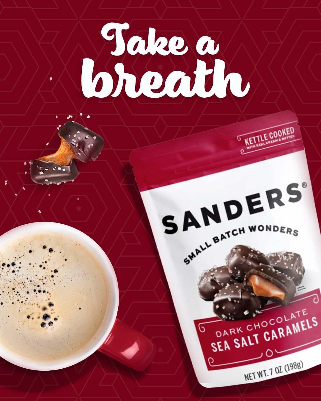 Sanders Dark Chocolate Sea Salt Caramels 3-Pack (3 x 7 oz. pouch)