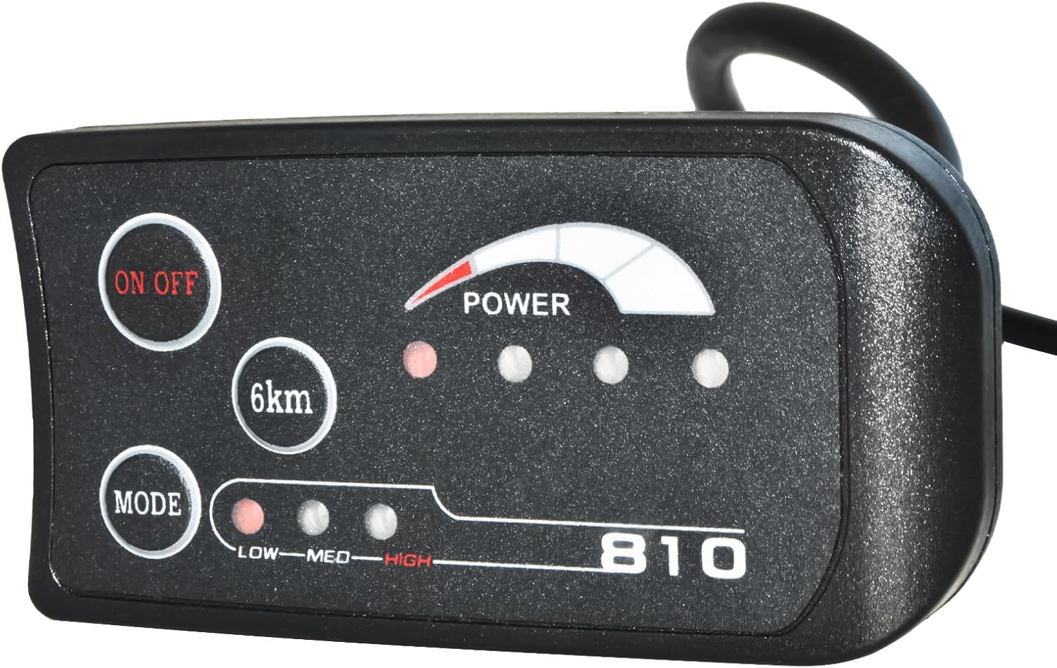 Electric Bicycle Control Panel, 36V/48V S810 LED Display Compatible with Electric Bikes, Waterproof Power Display 4 Wire SM Plug for Scooters for Modification, E-Bike