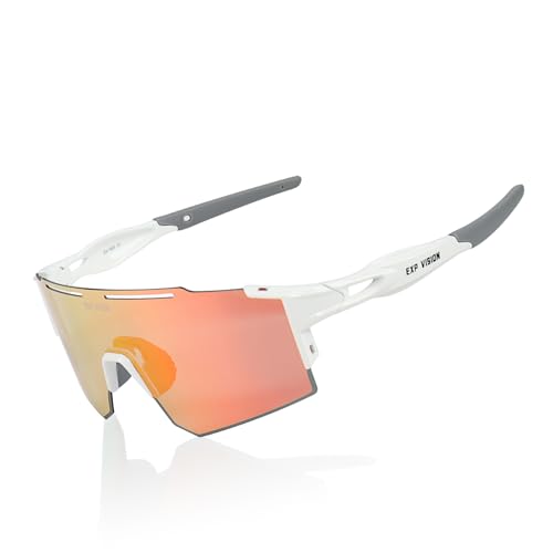 EXP VISION Polarized Cycling Glasses, UV 400 Sports Sunglasses Biking Goggles Running Hiking Golf Fishing Driving