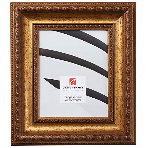 Craig Frames Arqadia Gothic, Aged Gold Picture Frame, 11 by 14-Inch