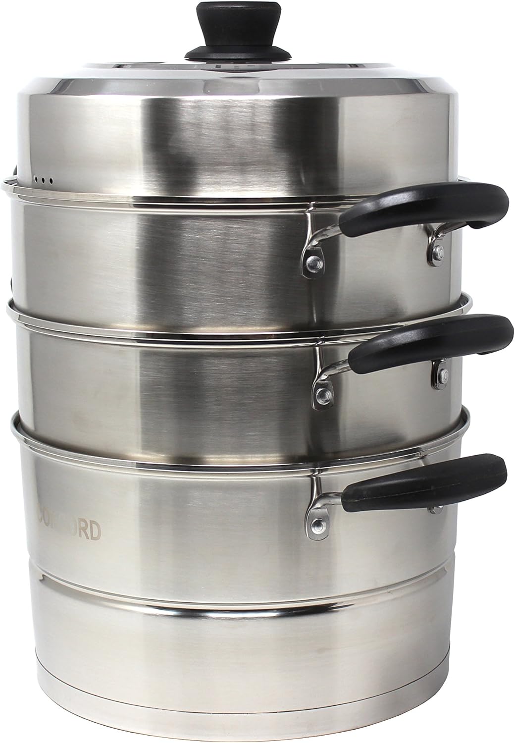 CONCORD 3 Tier Premium Stainless Steel Steamer Set (28 CM)