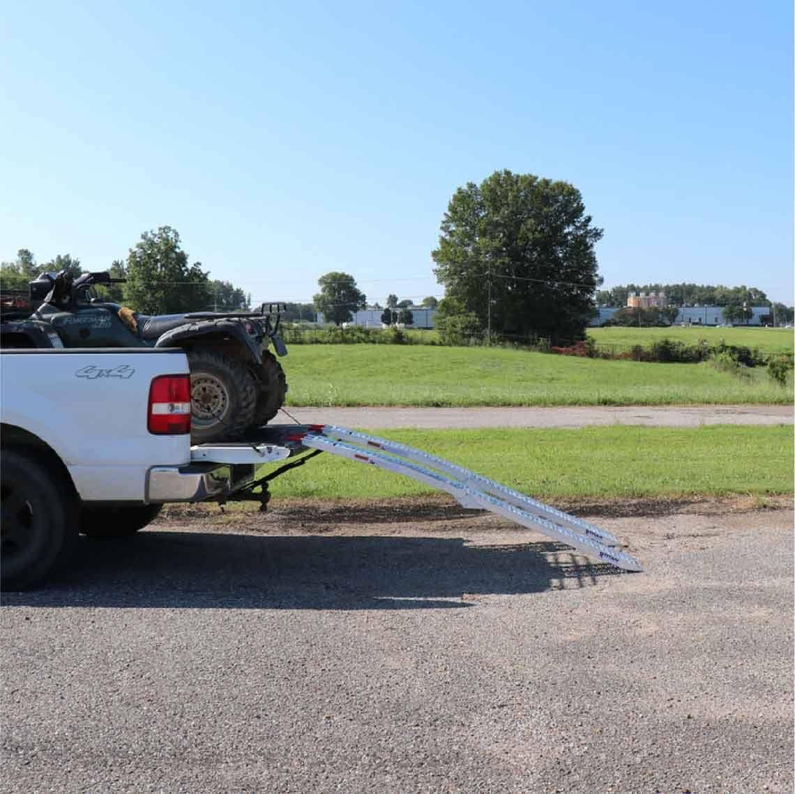 Titan Ramps Aluminum Plate Top Ramp 7.5 Ft Pair 1,500 Capacity Loading ATV