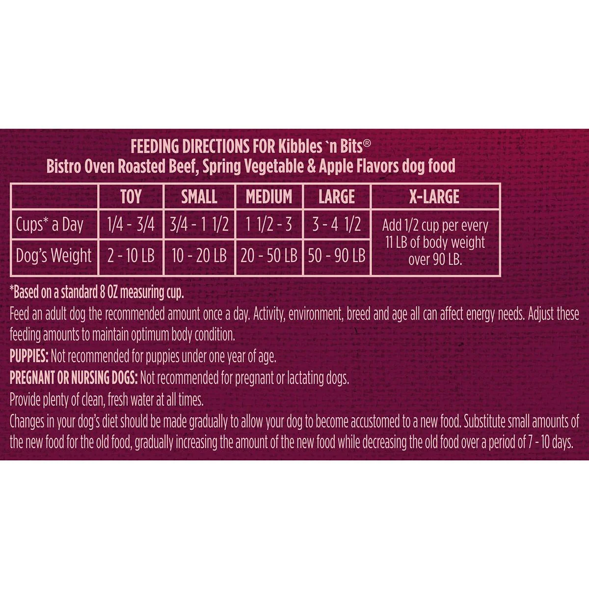 Kibbles 'n Bits Bistro Adult Oven-Roasted Beef Recipe Dry Dog Food