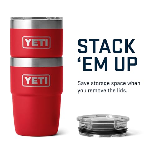 YETI Rambler 8 oz Stackable Cup, Stainless Steel, Vacuum Insulated Espresso Cup with MagSlider Lid
