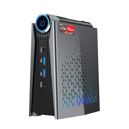 ACEMAGICIAN S3A Mini PC, Ryzen 7 5875U(up to 4.5Ghz), 16GB DDR4 512GB NVME SSD Mini Desktop Computer, Mini Computers [WiFi6/BT5.2] [4K UHD/RGB Lights/3 Adjustable Mode Light Gaming PC