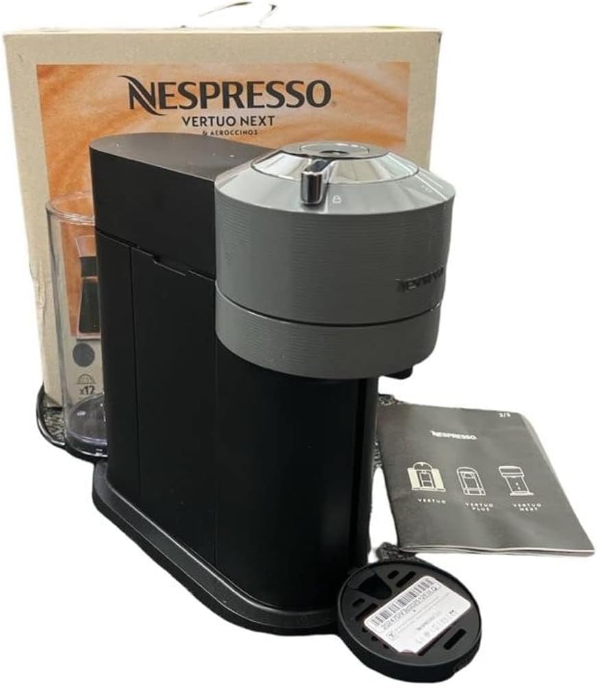 Nespresso De'Longhi Vertuo Next Deluxe by De'Longhi with Aeroccino - Chrome