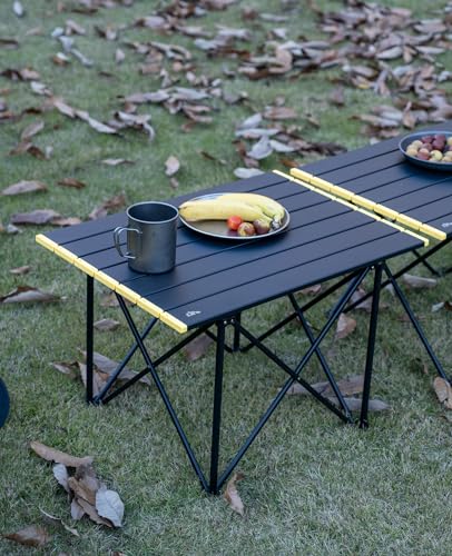 iClimb Ultralight Compact Camping Folding Table with Carry Bag (Blue - S)