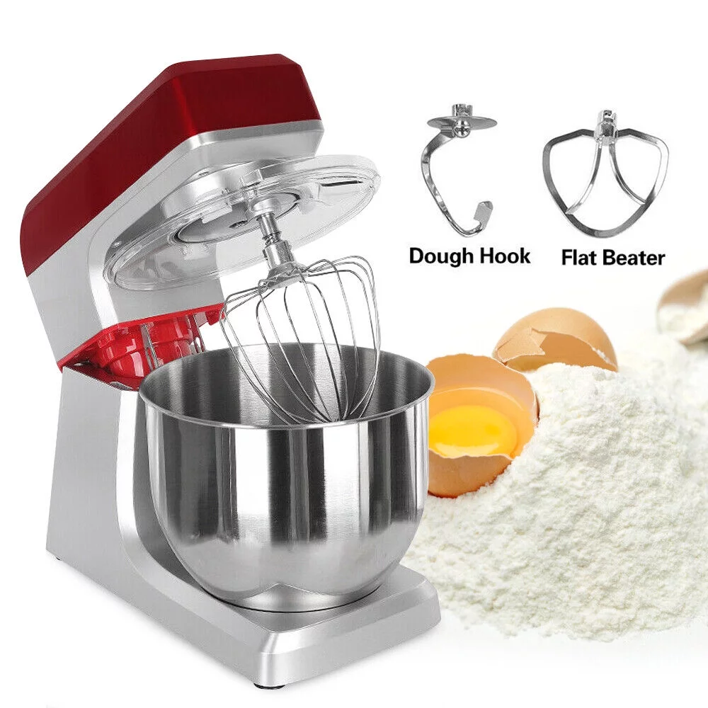 DENEST 1.2KW Household Commercial Six Speed Electric Food Mixer Dough Mixer Egg Beater