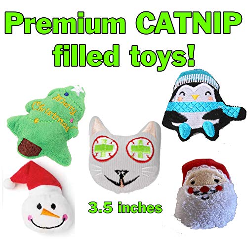 Smokey's Stash Christmas Cat Toys Stocking Catnip Toys Sisal Rope Kitten Toys for Cats